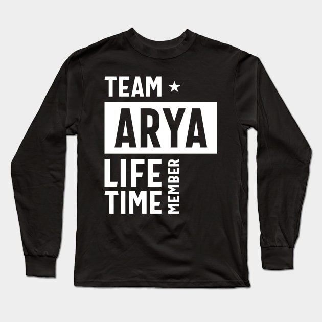 Arya Personalized Name Birthday Gift Long Sleeve T-Shirt by cidolopez